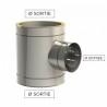 té 90 piquage réduit - conduit de fumée double paroi isolé té 90 piquage réduit - conduit de fumée double paroi isolé