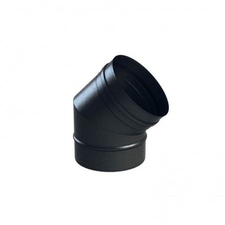 coude 45 noir - conduit de fumée simple paroi pour poêle à pellets coude 45 noir - conduit de fumée simple paroi pour poêle à pellets