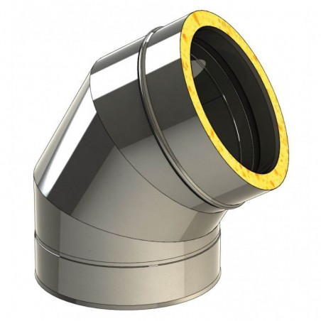 coude 60 - conduit de fumée double paroi isolé coude 60 - conduit de fumée double paroi isolé
