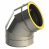 coude 60 - conduit de fumée double paroi isolé coude 60 - conduit de fumée double paroi isolé