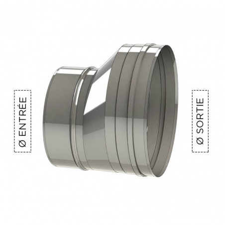 augmentation excentrée - conduit de fumée simple paroi augmentation excentrée - conduit de fumée simple paroi