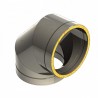 coude 87 - conduit de fumée double paroi isolé coude 87 - conduit de fumée double paroi isolé