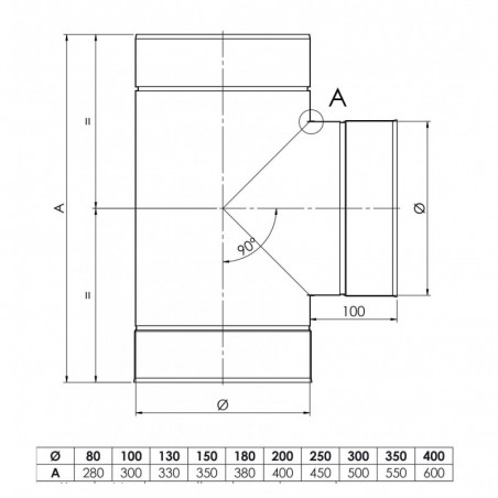 plan té 90 - conduit de ventilation haute simple paroi plan té 90 - conduit de ventilation haute simple paroi