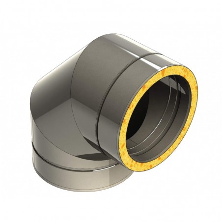 coude 90 - conduit de fumée double paroi isolé coude 90 - conduit de fumée double paroi isolé