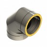 coude 90 - conduit de fumée double paroi isolé coude 90 - conduit de fumée double paroi isolé