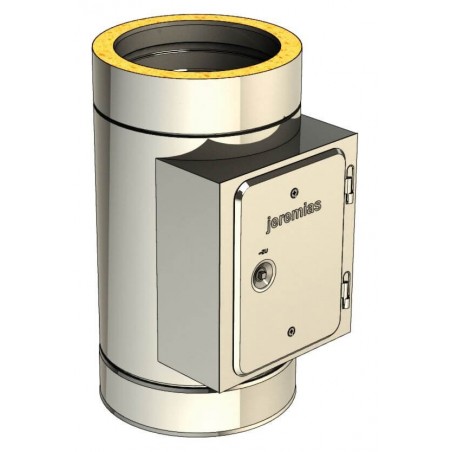 élément avec trappe de visite rectangulaire - conduit de fumée double paroi isolé élément avec trappe de visite rectangulaire - conduit de fumée double paroi isolé