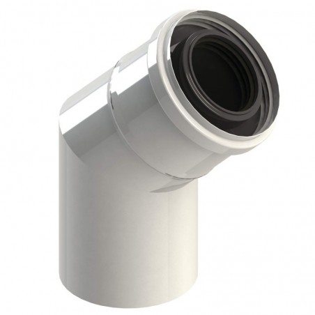coude 45 - conduit concentrique pour chaudière coude 45 - conduit concentrique pour chaudière
