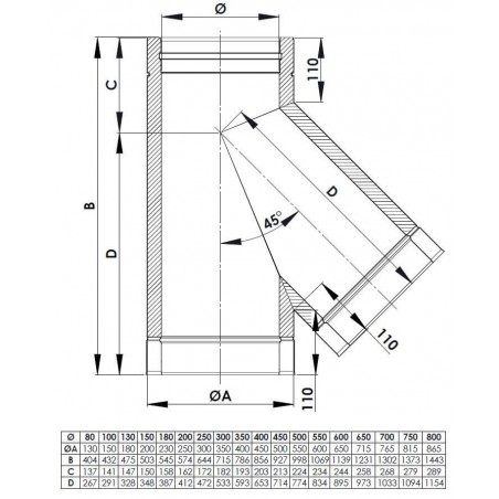 plan té 135 - conduit de fumée double paroi isolé plan té 135 - conduit de fumée double paroi isolé
