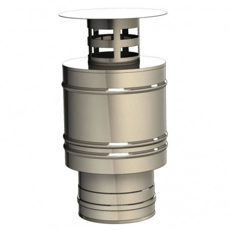 terminal vertical court inox - conduit de fumée concentrique pour poêle à pellet terminal vertical court inox - conduit de fumée concentrique pour poêle à pellet