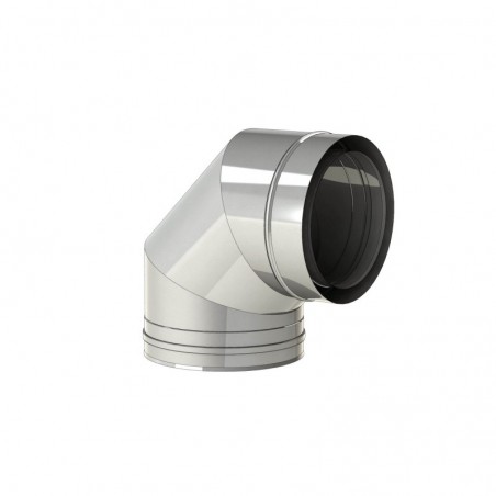 coude 90 inox - conduit - conduit de fumée concentrique pour poêle à pellet coude 90 inox - conduit - conduit de fumée concentrique pour poêle à pellet