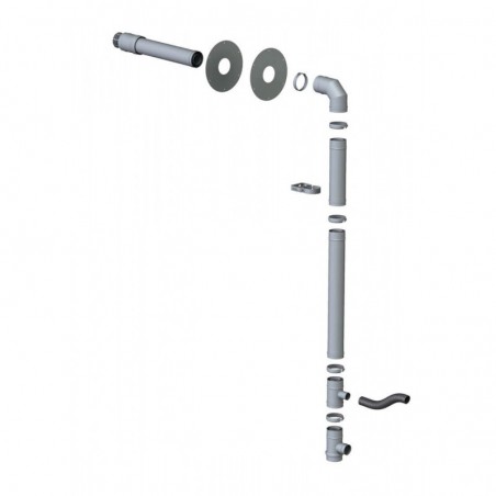 kit Twin Biomass inox - conduit de fumée concentrique pour poêle à pellet kit Twin Biomass inox - conduit de fumée concentrique pour poêle à pellet