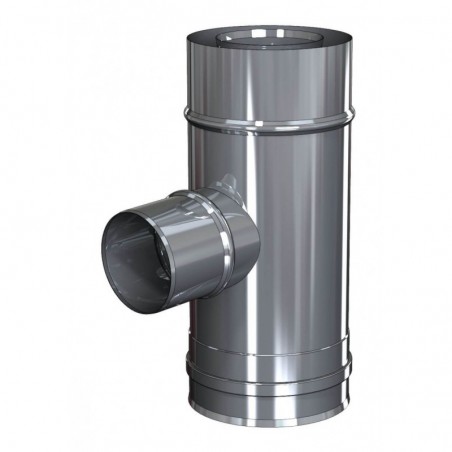 té 87 inox fumées piquage mâle diamètre nominal - conduit de fumée concentrique pour chaudière à pellets té 87 inox fumées piquage mâle diamètre nominal - conduit de fumée concentrique pour chaudière à pellets
