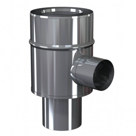 té raccord chaudière inox mâle air 80 femelle - conduit de fumée concentrique pour chaudière à pellets té raccord chaudière inox mâle air 80 femelle - conduit de fumée concentrique pour chaudière à pellets