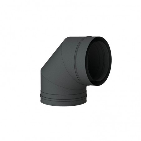 coude 87 noir - conduit de fumée concentrique noir poêle à pellets coude 87 noir - conduit de fumée concentrique noir poêle à pellets