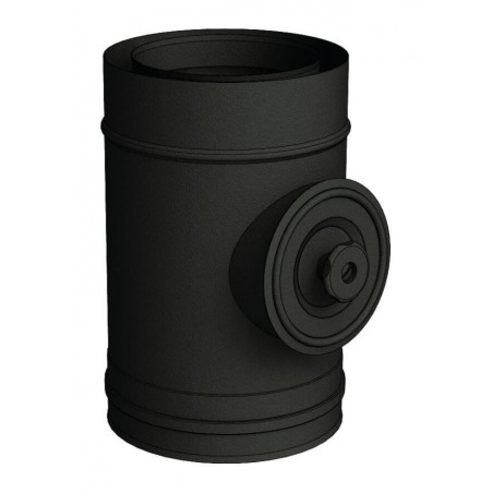élément d'inspection 200 Pa noir - conduit de fumée concentrique noir poêle à pellets élément d'inspection 200 Pa noir - conduit de fumée concentrique noir poêle à pellets
