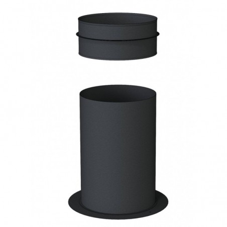 support sol recoupable pour té compact noir - conduit de fumée concentrique noir poêle à pellets support sol recoupable pour té compact noir - conduit de fumée concentrique noir poêle à pellets