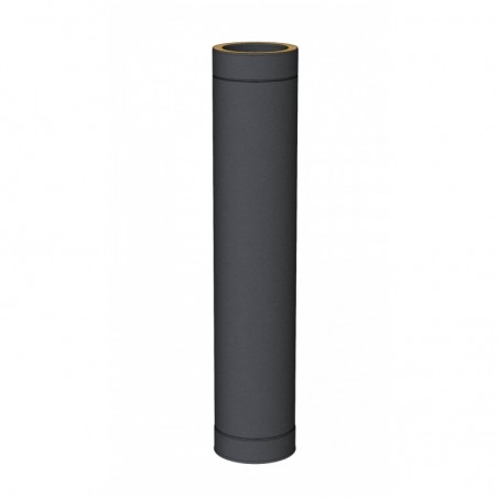 élément droit 1000 mm noir - conduit de fumée double paroi isolé noir élément droit 1000 mm noir - conduit de fumée double paroi isolé noir