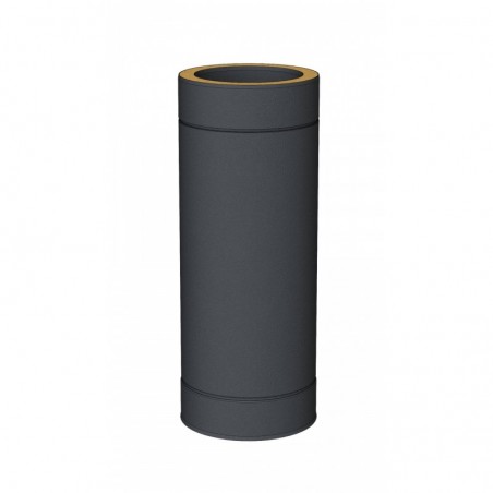 élément droit 500 mm noir - conduit de fumée double paroi isolé noir élément droit 500 mm noir - conduit de fumée double paroi isolé noir