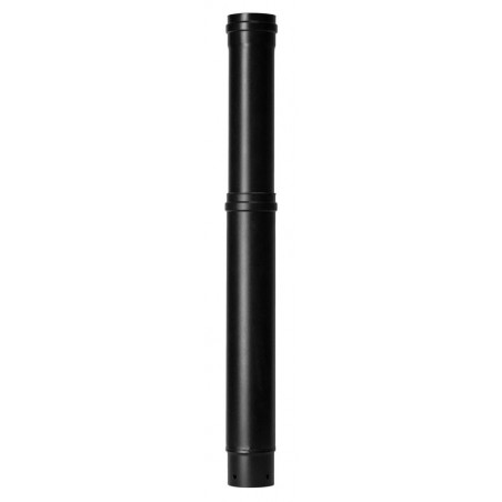 élément droit réglable 940 mm - conduit simple paroi en acier noir mat pour poêle à pellets élément droit réglable 940 mm - conduit simple paroi en acier noir mat pour poêle à pellets