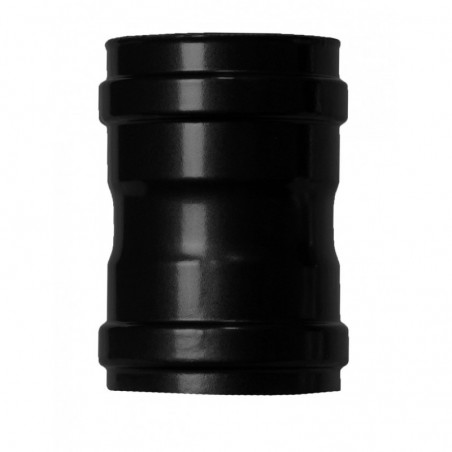raccord femelle femelle - conduit simple paroi en acier noir mat pour poêle à pellets raccord femelle femelle - conduit simple paroi en acier noir mat pour poêle à pellets