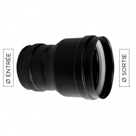 raccord femelle femelle 80-100 - conduit simple paroi en acier noir mat pour poêle à pellets raccord femelle femelle 80-100 - conduit simple paroi en acier noir mat pour poêle à pellets
