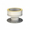 raccord bride vers DW - conduit de fumée double paroi isolé raccord bride vers DW - conduit de fumée double paroi isolé