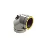 coude 90 trappe - conduit de fumée double paroi isolé coude 90 trappe - conduit de fumée double paroi isolé