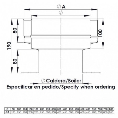 plan raccord DW 2.0 vers - conduit de fumée double paroi isolé plan raccord DW 2.0 vers - conduit de fumée double paroi isolé
