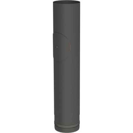 élément droit 500 mm - conduit simple paroi design noir pour poêle à pellets élément droit 500 mm - conduit simple paroi design noir pour poêle à pellets