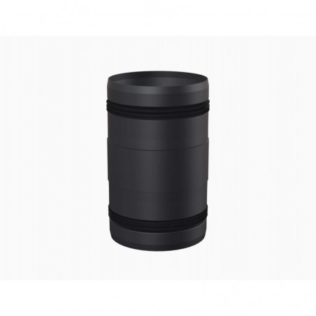 raccord femelle femelle - conduit simple paroi design noir pour poêle à pellets raccord femelle femelle - conduit simple paroi design noir pour poêle à pellets