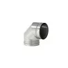 coude 90 - conduit de fumée concentrique pour foyer et poêle gaz coude 90 - conduit de fumée concentrique pour foyer et poêle gaz