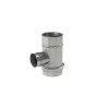 té 90 inox sortie de fumées piquage 80 mm femelle - conduit de fumée concentrique pour poêle à pellet té 90 inox sortie de fumées piquage 80 mm femelle - conduit de fumée concentrique pour poêle à pellet
