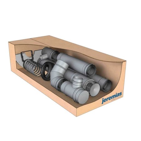 kit Twin Biomass inox box - conduit de fumée concentrique pour poêle à pellet