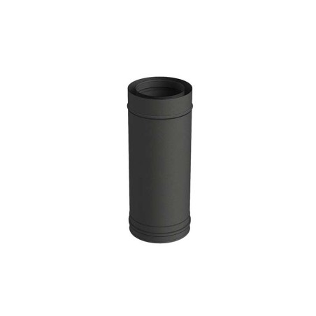 élément droit 500 mm noir - conduit de fumée concentrique noir poêle à pellets