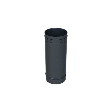 élément droit 500 mm noir - conduit de fumée simple paroi pour poêle à pellets