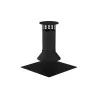 Terminal design universel noir pour flexible - conduit de fumée Terminal design universel noir pour flexible - conduit de fumée