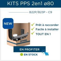 Tuyau Raccord Prolongateur Rigide Échappement Fumées Chaudière PPS 100 Cm Ø100